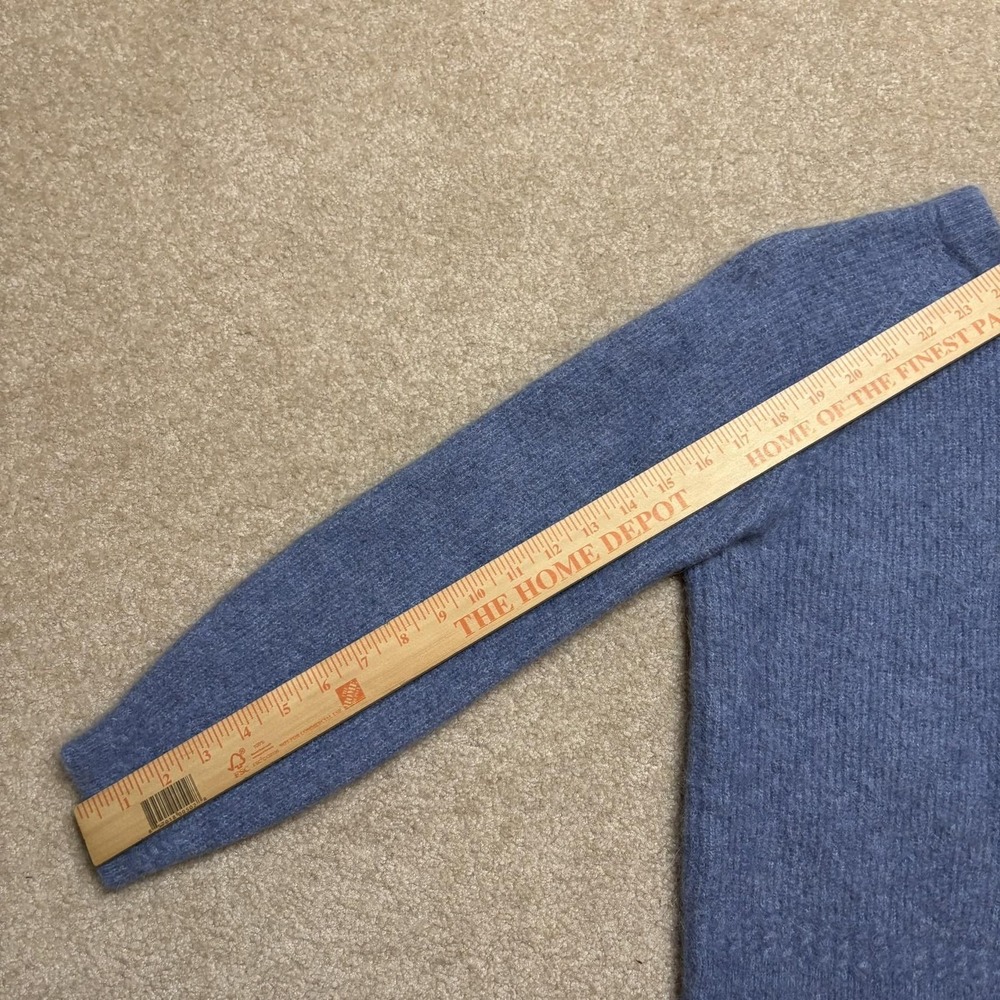 Sézane Cardigan Sweater Womens Medium 17x20 Blue Mohair Wool Button Made Italy - Picture 6 of 9